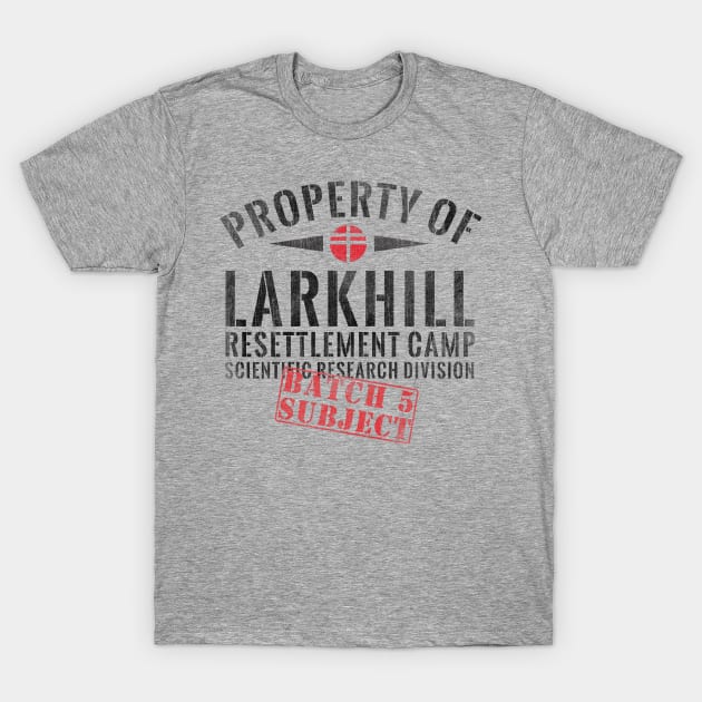 Property Of Larkhill Resettlement Camp V For Vendetta T-Shirt by Rebus28